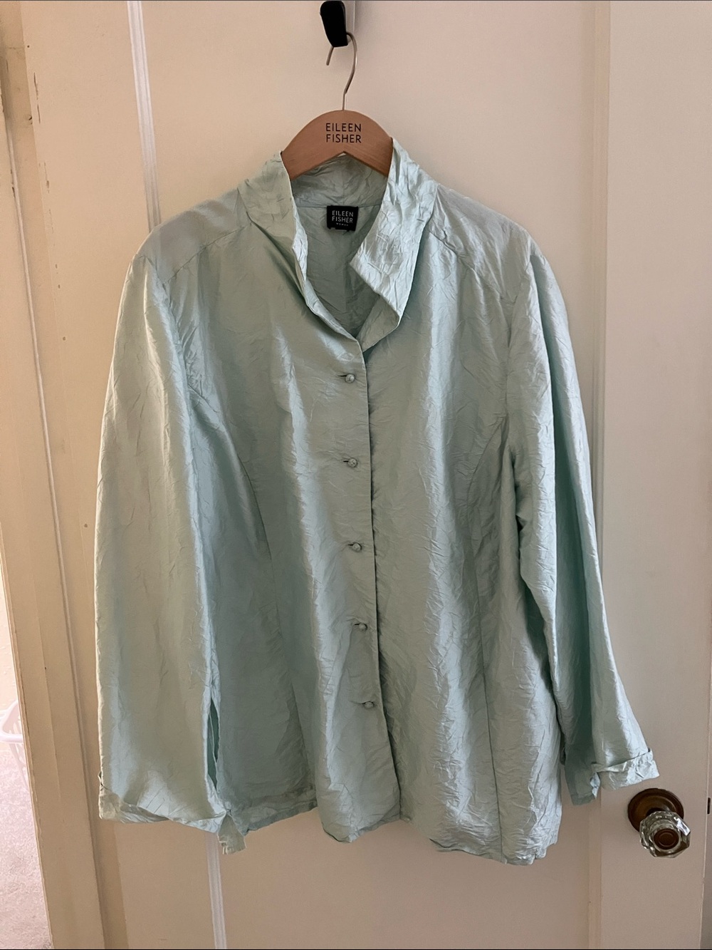 VINTAGE! Eileen Fisher Crinkled Silk Top